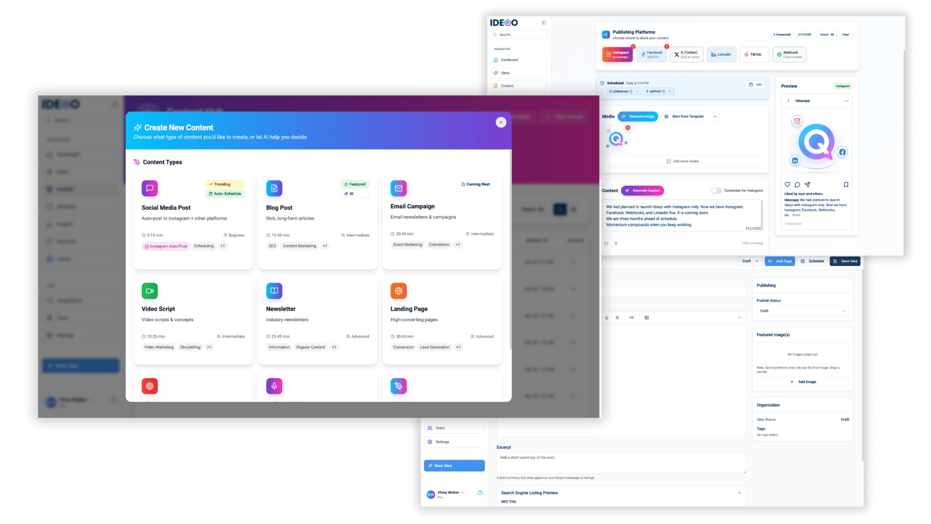 Content Creation Interface
