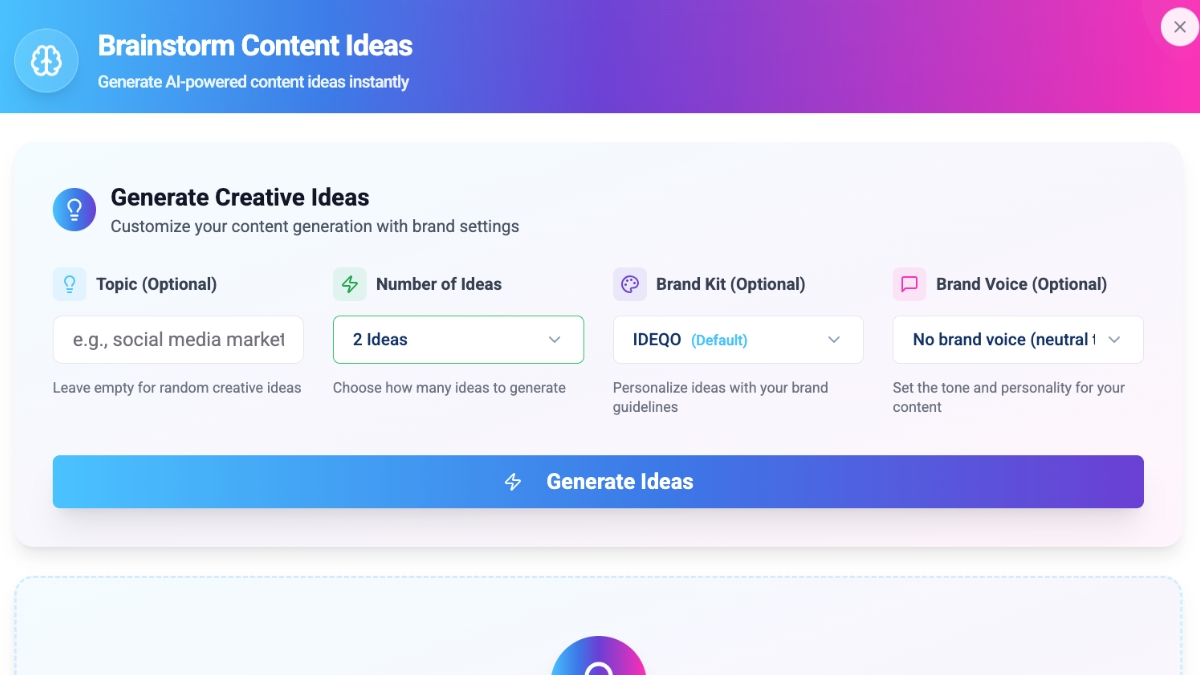 Content Ideas Brainstorming