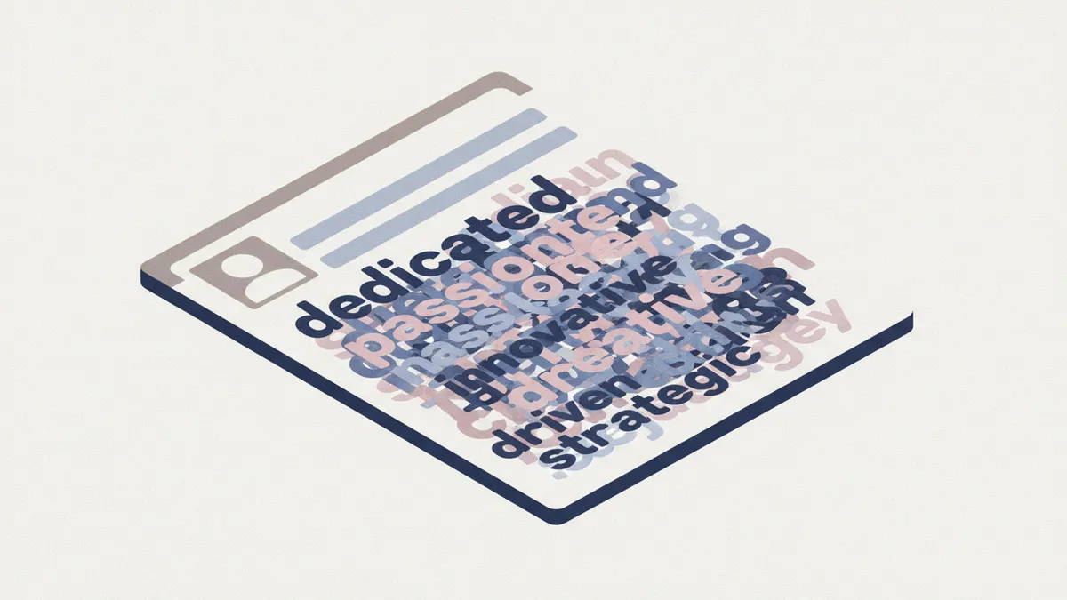 LinkedIn bio section overwhelmed with generic adjectives.