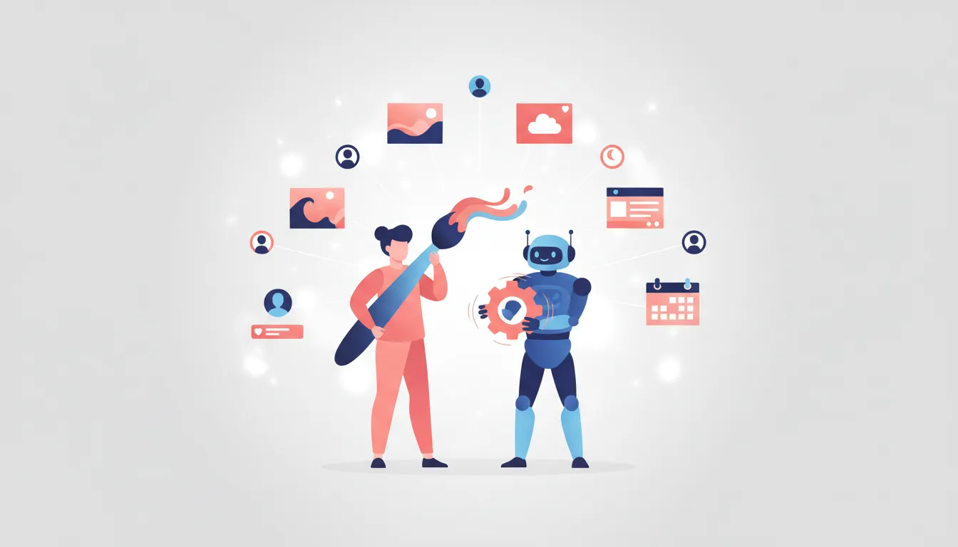 Graphic summarizing the key takeaways on using AI in content creation.