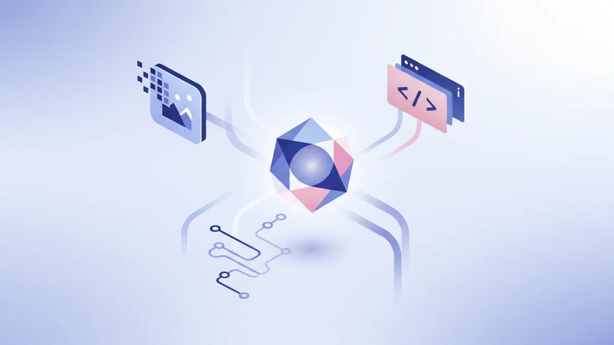 Abstract illustration of an all-in-one SEO app.