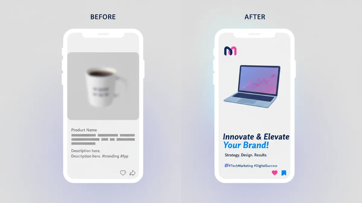Branded vs. generic TikTok posts.