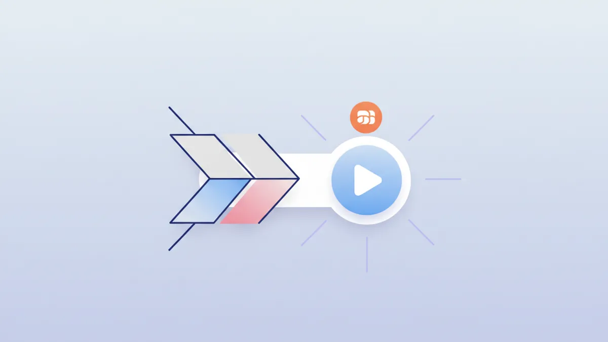 Arrow pointing to a 'start' button, representing ease of getting started with Buffer.