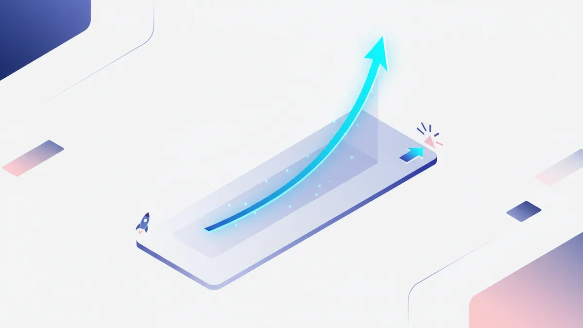 Exponential growth chart showing flat performance initially followed by a sharp upward curve.