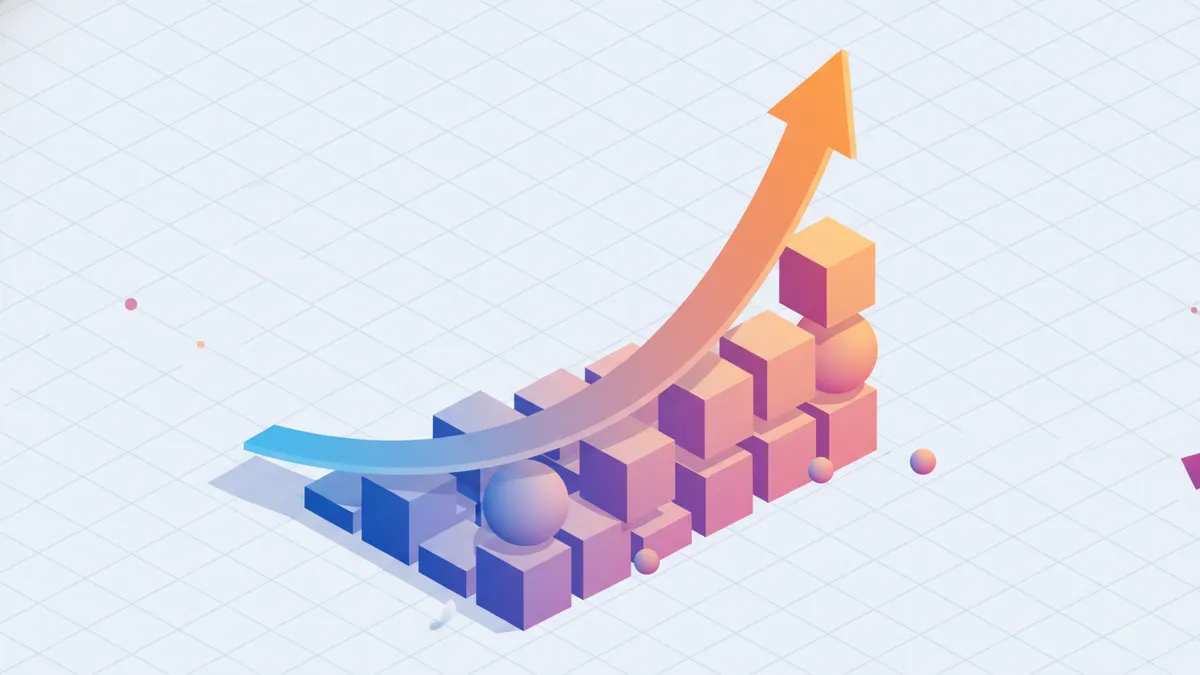 Line graph illustrating exponential traffic growth over 12 months from consistent long-tail keyword publishing.