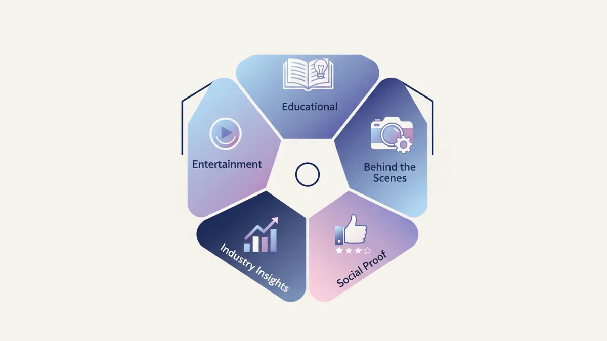 Diagram of content pillars for e-commerce brands.