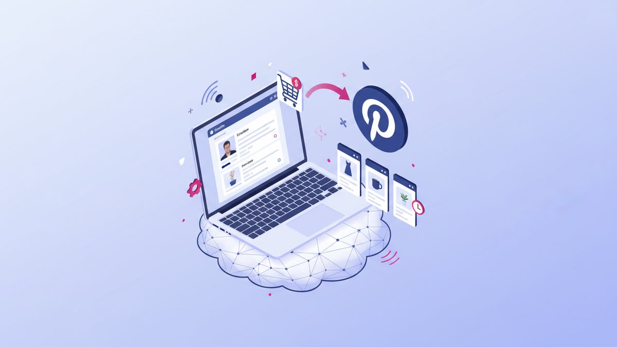 How to auto-post Shopify products to Pinterest showing Brand Kit pins being scheduled from a product catalog automation