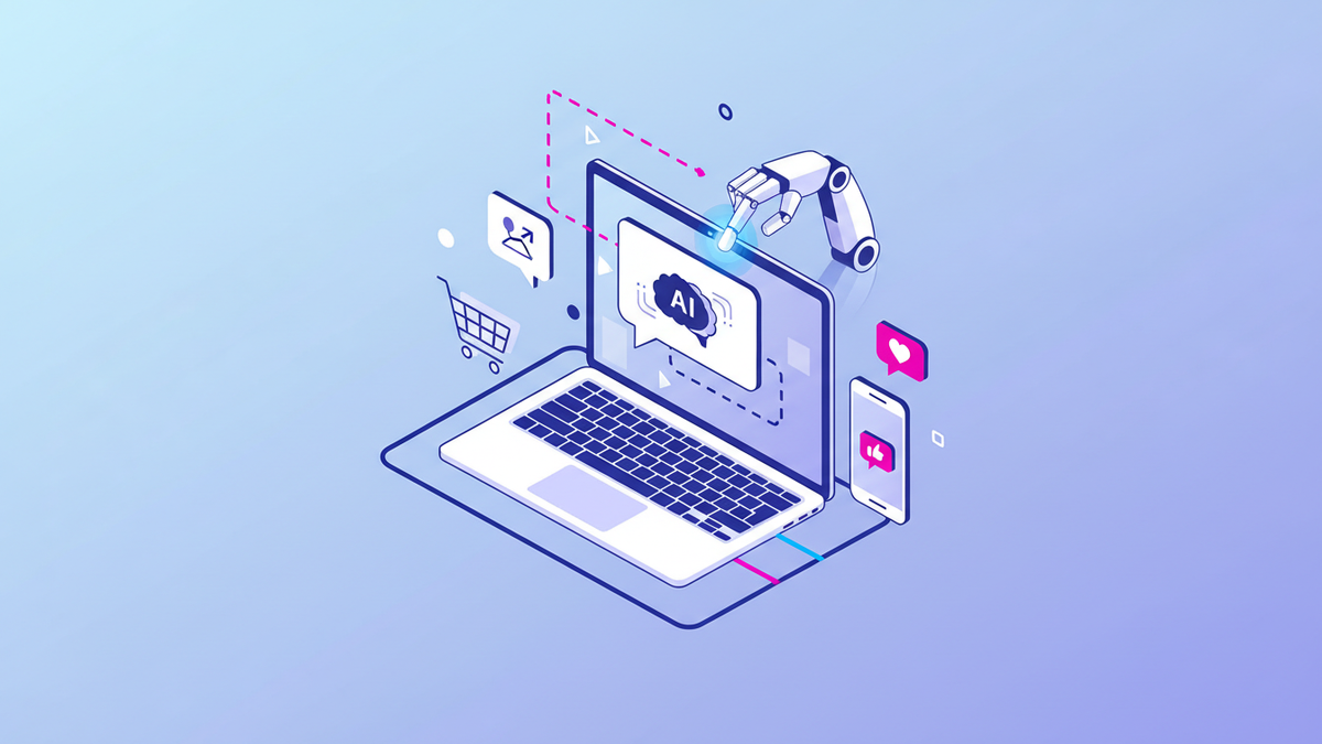 E-commerce brand using an AI caption generator to create social media copy for product posts