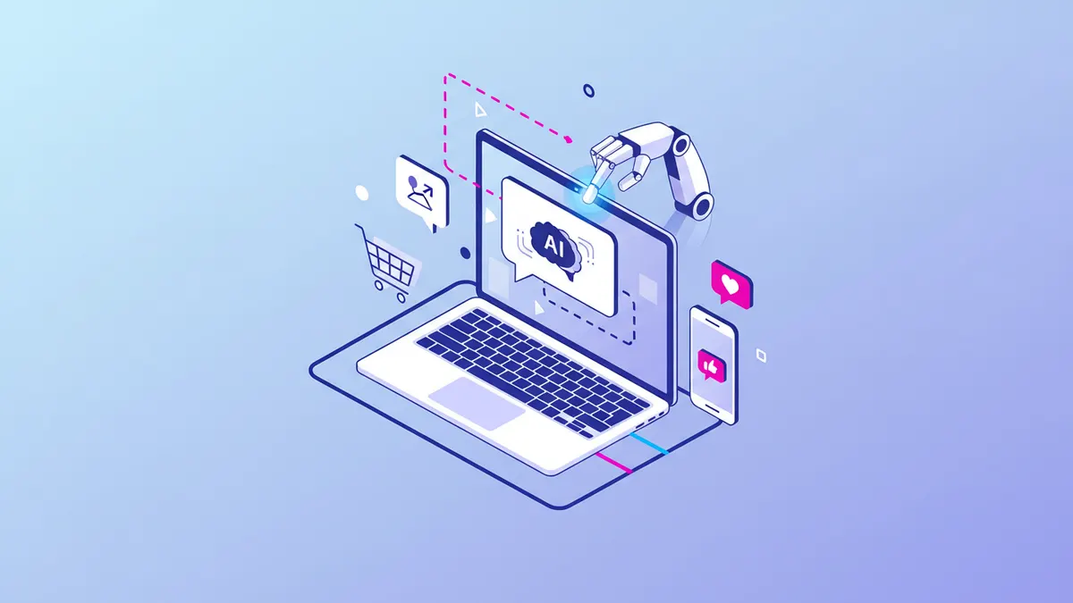 E-commerce brand using an AI caption generator to create social media copy for product posts