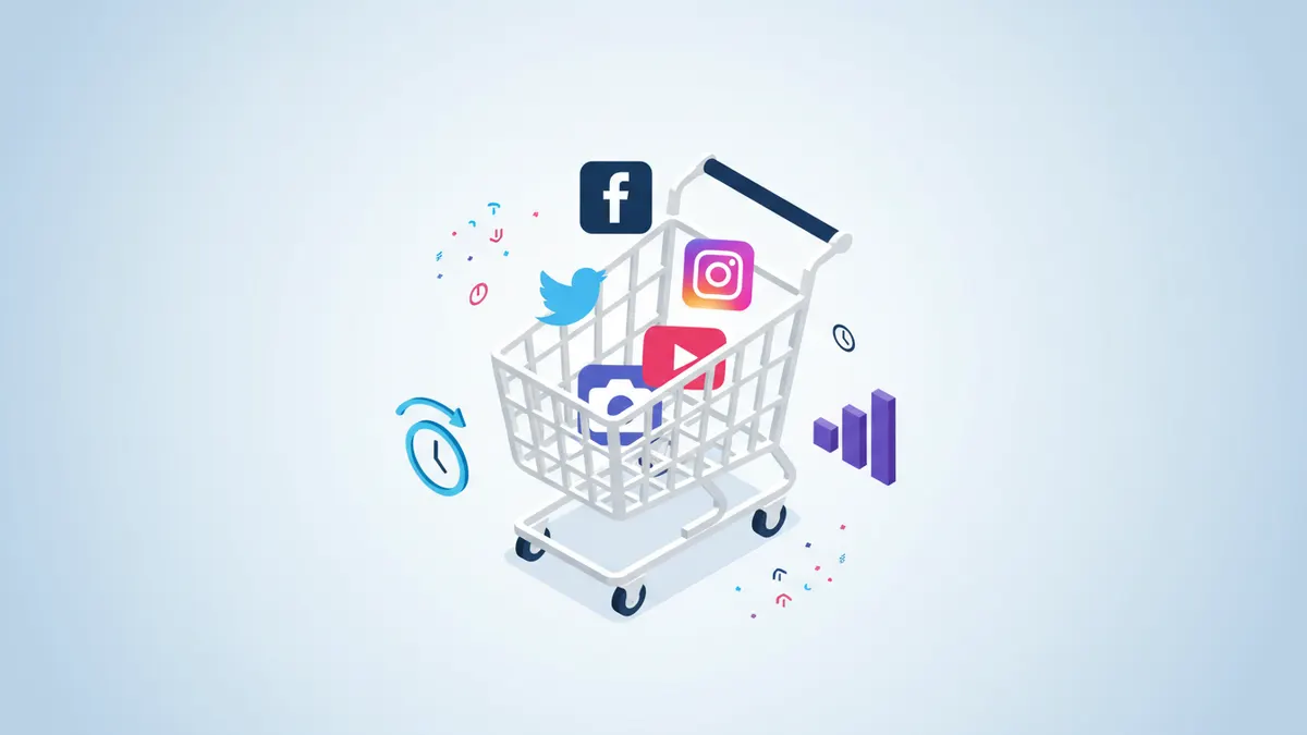 Social media posting frequency guide for e-commerce stores showing a weekly calendar