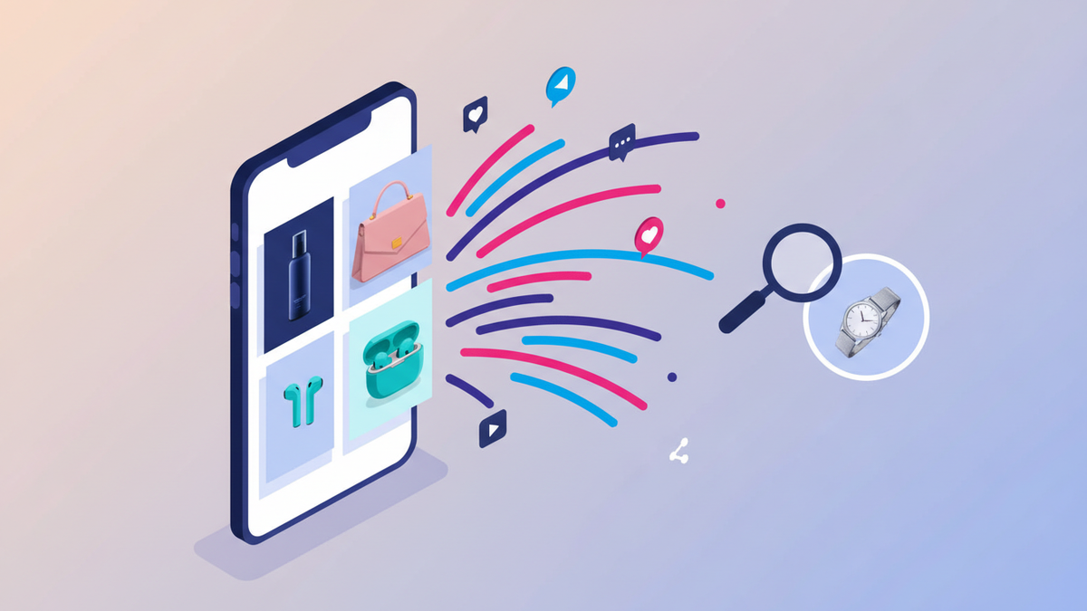 Product photos being transformed into engaging social media content for e-commerce