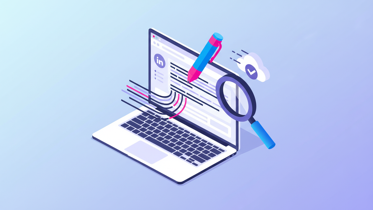 LinkedIn bio generator creating a professional summary from a few inputs