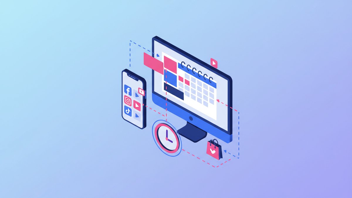 Shopify admin dashboard with no social media scheduler feature, showing what's missing for store owners