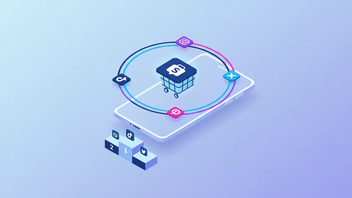 Best social media apps for Shopify in 2026 showing IDEQO, Xyla AI, Outfy, and other tools with product catalog integration
