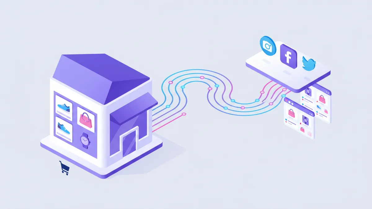 IDEQO seamlessly connecting a Shopify store to social media.