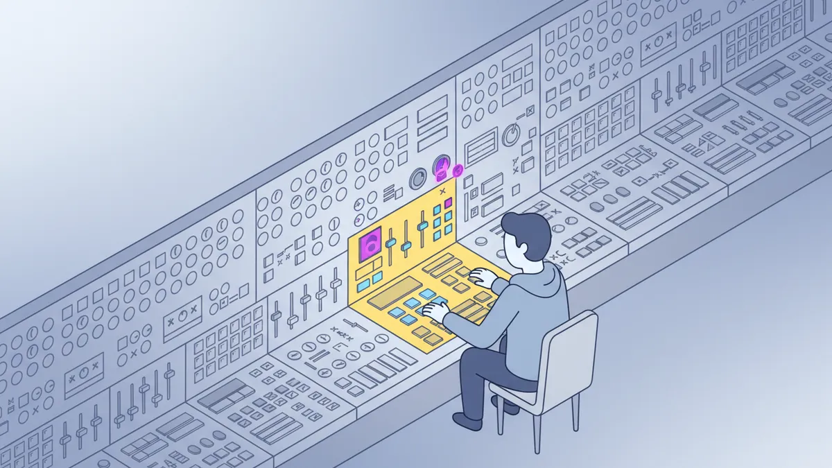 Shopify store owner using only a fraction of a complex software interface.