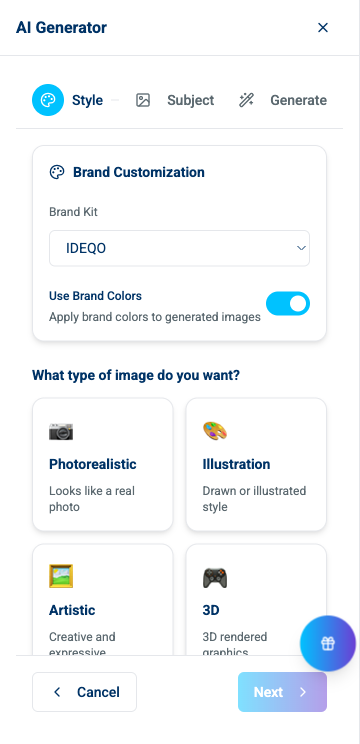 Step 1: Style Selection
